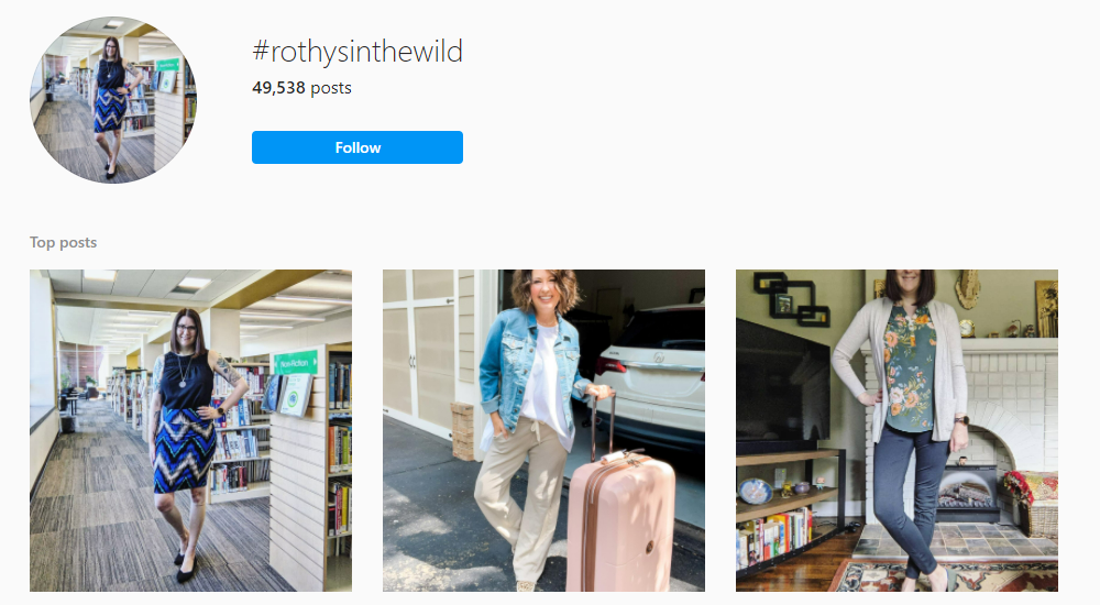 The hashtag "rothysinthewild"