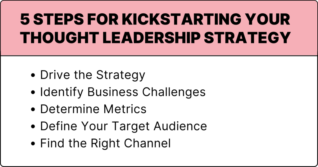 5 Steps for Kickstarting Your Thought Leadership Strategy